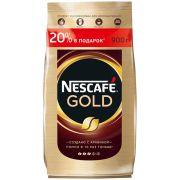 Кофе растворимый Nescafe «Gold», сублимированный, с молотым, тонкий помол, мягкая упаковка, 900г