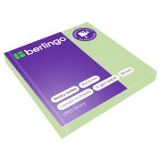 Самоклеящийся блок Berlingo «Ultra Sticky», 75*75мм, 100л., пастель, зеленый