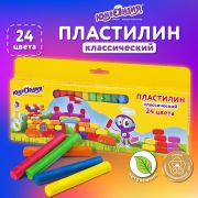 Пластилин классический ЮНЛАНДИЯ «ЮНЛАНДИК-АРХИТЕКТОР», 24 цвета, 480 г, ВЫСШЕЕ КАЧЕСТВО, 105031