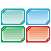 Наклейка для тетрадей, HATBER, европодвес, комплект 16 шт., «Цветная», 165х200 мм, Накл 14729, O181843