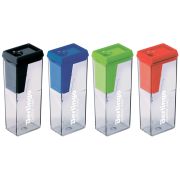 Точилка пластиковая Berlingo «Classic Pro» 1 отверстие, контейнер, ассорти