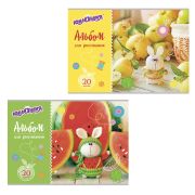 Альбом для рисования, А4, 20 листов, скоба, обложка картон, ЮНЛАНДИЯ, 202х285 мм, «Вязаный заяц» (2 вида), 105050