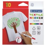 Набор маркеров для ткани Centropen «Textil Marker 2739» 10цв., 1,8мм, картон. уп., европодвес