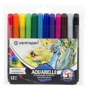Набор акварельных маркеров Centropen «Aquarelle 8683» 12цв., кистевые, 1-9мм, европодвес