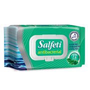 Салфетки влажные, 72 шт., SALFETI «Antibacterial», антибактериальные, крышка-клапан, 48397
