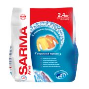 Порошок для машинной стирки Sarma «Актив. Горная свежесть», 2,4кг