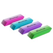 Ластик Berlingo «Stripes», прямоугольный, скошенный, термопласт. резина, цвета ассорти, 50*19*9мм