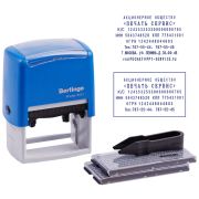 Штамп самонаборный Berlingo «Printer 8027», 8стр. б/рамки, 6стр. с рамкой, 2 кассы, пластик, 60*40мм