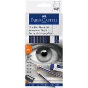 Набор карандашей ч/г Faber-Castell «Goldfaber», 6шт.+ластик+точилка, 2H-6B, заточен., карт. уп., европодвес