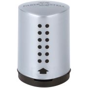 Точилка пластиковая Faber-Castell «Grip 2001 Mini» 1 отверстие, контейнер, серебряная