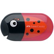 Точилка пластиковая с ластиком Faber-Castell «Ladybug» 2 отверстия, контейнер