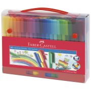 Фломастеры Faber-Castell «Connector», 60цв., смываемые, соединяемые колпачки, пластик. уп., европодвес