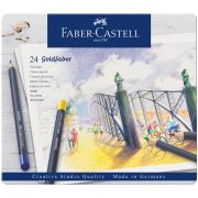 Карандаши цветные Faber-Castell «Goldfaber», 24цв., круглые, заточен., метал. коробка