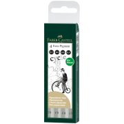 Набор капиллярных ручек Faber-Castell «Ecco Pigment» 4шт., черные, 0,1/0,3/0,5/0,7мм, европодвес