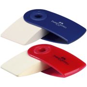 Ластик Faber-Castell «Sleeve Mini», прямоугольный, 54*25*13мм, красный/синий пластиковый футляр