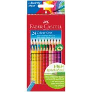 Карандаши цветные Faber-Castell «Grip», 24цв., трехгран., заточен., картон, европодвес