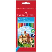 Карандаши цветные Faber-Castell «Замок», 12цв., шестигр., заточ., картон, европодвес