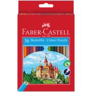 Карандаши цветные Faber-Castell «Замок», 36цв., шестигр., заточ., картон, европодвес