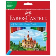 Карандаши цветные Faber-Castell «Замок», 48цв., шестигр.,заточ., картон, европодвес