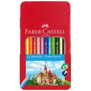 Карандаши цветные Faber-Castell «Замок», 12цв., шестигр., заточ., метал. кор.