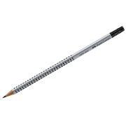 Карандаш ч/г Faber-Castell «Grip 2001» В, трехгранный, с ластиком, заточен.