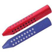 Ластик Faber-Castell «Grip 2001», трехгранный, красный/синий, 90*15*15мм