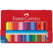 Карандаши цветные Faber-Castell «Grip», 48цв., трехгран., заточ.+ч/г кар. Grip+точилка+кисть, метал. коробка