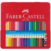 Карандаши цветные Faber-Castell «Grip», 24цв., трехгран., заточен., метал. упак.