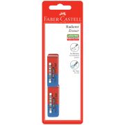 Набор ластиков Faber-Castell «Latex-Free» 2шт., скошенный, комбинированный, 56*20*7мм, блистер
