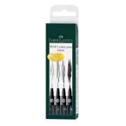 Набор капиллярных ручек Faber-Castell «Pitt Artist Pen» черные, 4шт., 0,3/0,5/0,7мм/Brush