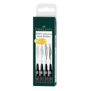 Набор капиллярных ручек Faber-Castell «Pitt Artist Pen» черные, 4шт., 0,1/0,3/0,5/0,7мм, пласт. уп., европодвес