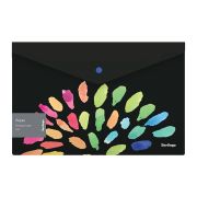 Папка-конверт на кнопке Berlingo «Aqua» А4, 180мкм, с рисунком