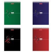Блокнот А5 146х205 мм, 80 л., гребень, картон, жесткая подложка, клетка, BRAUBERG, «Стильный», 129818