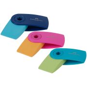 Ластик Faber-Castell «Sleeve Mini», прямоугольный, 54*25*13мм, синий/розовый/голубой пластиковый футляр