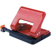 Дырокол энергосберегающий Berlingo «Smart Technology» 15л., металлический, фиксатор, линейка, красный