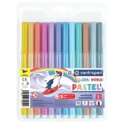 Фломастеры Centropen «Colour World. Pastel», 12цв., 2мм, смываемые, блистер