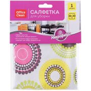 Салфетка для уборки OfficeClean «Универсальная», микрофибра, 30*30см, европодвес