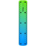 Линейка 20см Berlingo «Radiance», пластиковая, гибкая, голубой/зеленый градиент, европодвес