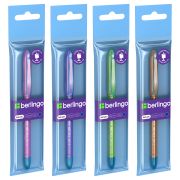 Ручка шариковая Berlingo «I-10 Color» синяя, 0,4мм, корпус ассорти, пакет с европодвесом