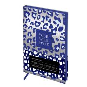 Ежедневник недатированный, В6, 136л., кожзам, Greenwich Line «Vision. Wild style. Silver blue», тон. блок, цв. срез