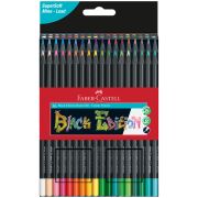 Карандаши цветные Faber-Castell «Black Edition», 36цв., трехгран., черное дерево, заточен., картон.