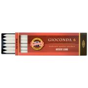 Белый художественный мелок Koh-I-Noor «Gioconda», 5,6мм, 6шт., пластиковый короб