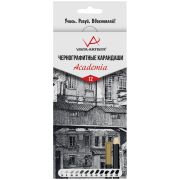 Набор карандашей ч/г Vista-Artista «Academia» 12шт., 2H-10B, заточен., картон, европодвес