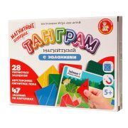 Игра-головоломка Десятое королевство «Танграм магнитный с заданиями», магнитная, картонная коробка