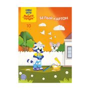 Картон белый А4, Мульти-Пульти, 10л., немелованный, в папке, «Приключения Енота»