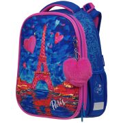 Ранец Berlingo Expert Max «Eiffel Tower» 37*28*16см, 2 отделения, анатомическая спинка, дождевик в комплекте