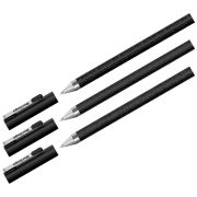 Ручка шариковая Berlingo «DoubleBlack» синяя, 0,7мм, игольчатый стержень