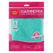 Тряпка для мытья пола OfficeClean «Премиум», зеленая, микрофибра, 70*80см, индивид. упаковка