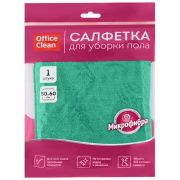 Тряпка для мытья пола OfficeClean «Премиум», зеленая, микрофибра, 50*60см, индивид. упаковка