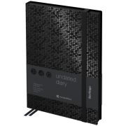 Ежедневник недатированный, А5, 136л., кожзам, Berlingo «DoubleBlack», черный срез, черный, с рисунком